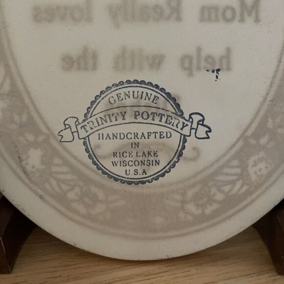 Handcrafted pottery sign mothers NWOT - Picture 3 of 3
